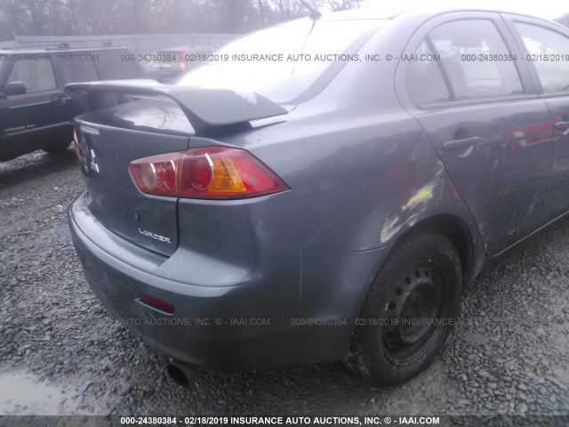 JA3AU16U39U008025 - 2009 MITSUBISHI LANCER DE GRAY photo 6