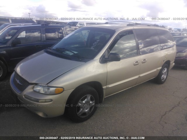 1C4GP44R2YB686665 - 2000 CHRYSLER TOWN & COUNTRY LX GOLD photo 2