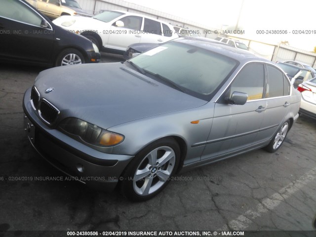 WBAEV53424KM32969 - 2004 BMW 330 I GRAY photo 2