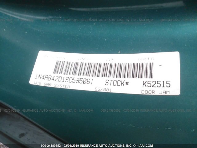 1N4AB42D1SC535061 - 1995 NISSAN 200SX SE GREEN photo 9