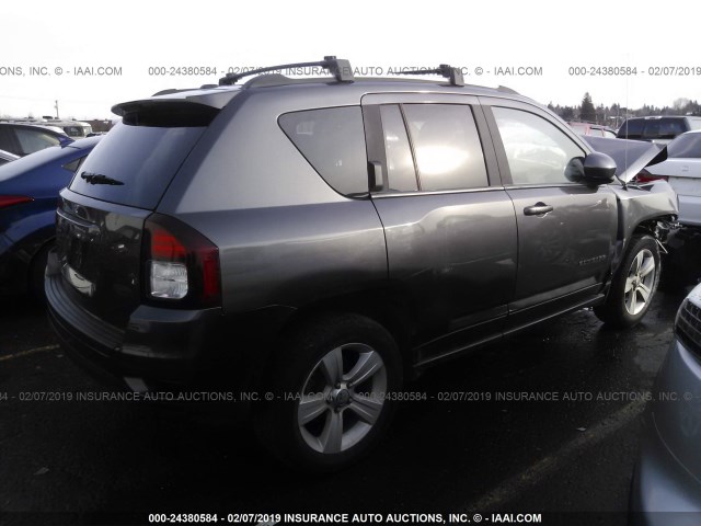 1C4NJDEB0GD662295 - 2016 JEEP COMPASS LATITUDE GRAY photo 4