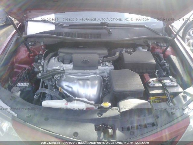 4T1BF1FK5EU816168 - 2014 TOYOTA CAMRY L/SE/LE/XLE 红色 照片 10