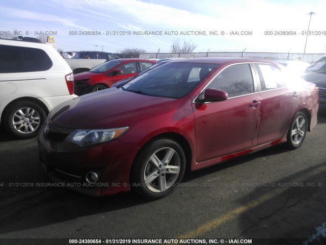 4T1BF1FK5EU816168 - 2014 TOYOTA CAMRY L/SE/LE/XLE 红色 照片 2