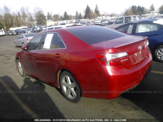 4T1BF1FK5EU816168 - 2014 TOYOTA CAMRY L/SE/LE/XLE 红色 照片 3