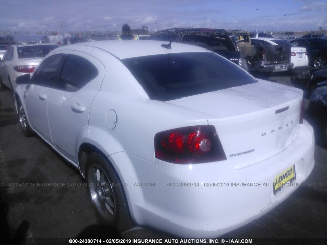 1B3BD4FB0BN626121 - 2011 DODGE AVENGER EXPRESS WHITE photo 3