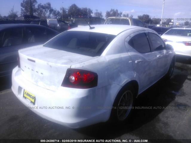 1B3BD4FB0BN626121 - 2011 DODGE AVENGER EXPRESS WHITE photo 4