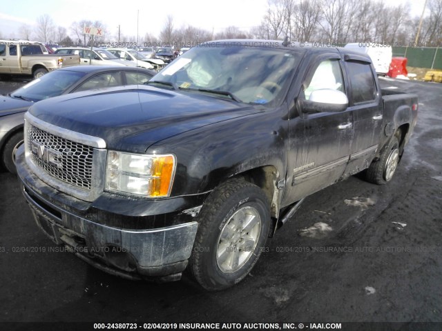 3GTP2WE33BG129945 - 2011 GMC SIERRA K1500 SLT BLACK photo 2