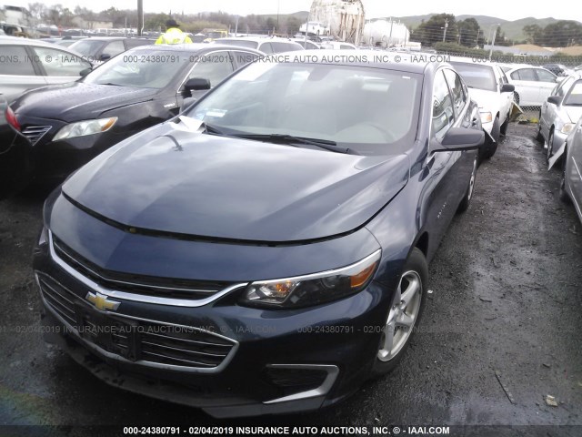 1G1ZC5ST4JF160652 - 2018 CHEVROLET MALIBU LS BLUE photo 2