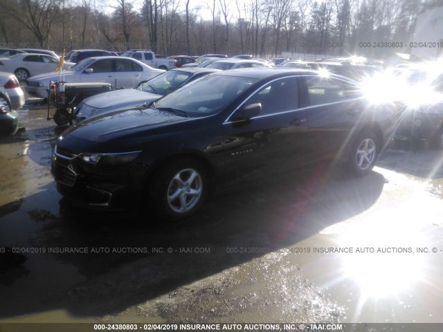 1G1ZC5STXJF190142 - 2018 CHEVROLET MALIBU LS BLACK photo 2