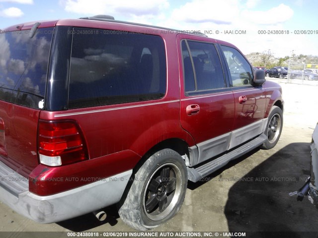 1FMRU15L83LA08771 - 2003 FORD EXPEDITION XLT RED photo 4