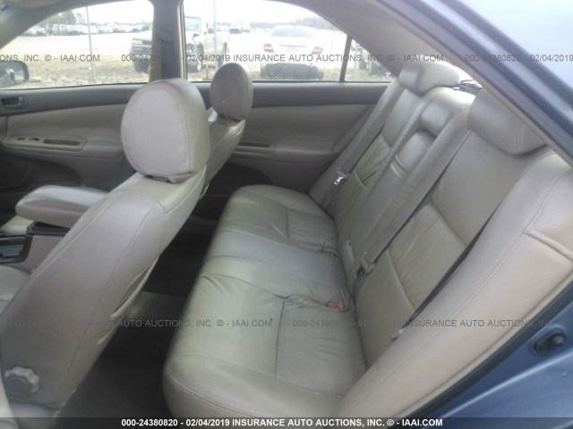 4T1BE32K92U575828 - 2002 TOYOTA CAMRY LE/XLE/SE BLUE photo 8