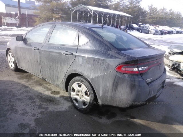 1C3CDFAA6FD363453 - 2015 DODGE DART SE BLACK photo 3