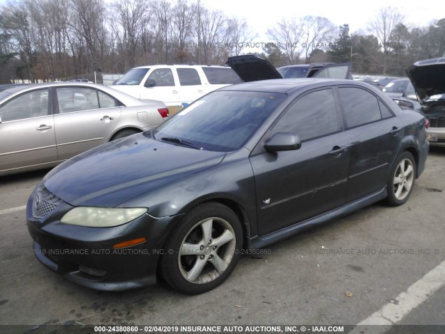 1YVFP80D545N86138 - 2004 MAZDA 6 S GRAY photo 2