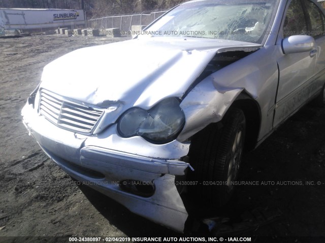 WDBRF84J34F443557 - 2004 MERCEDES-BENZ C 320 4MATIC SILVER photo 6