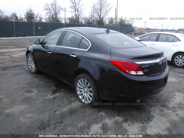 2G4GS5EV8D9151234 - 2013 BUICK REGAL PREMIUM BLACK photo 3