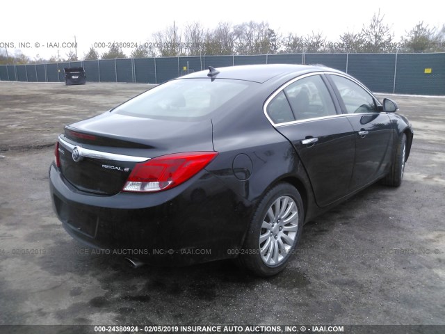 2G4GS5EV8D9151234 - 2013 BUICK REGAL PREMIUM BLACK photo 4