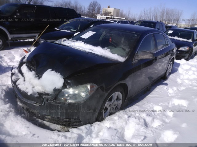1G1ZA5E01AF278973 - 2010 CHEVROLET MALIBU LS BLACK photo 2