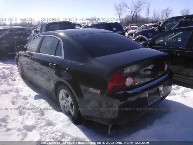 1G1ZA5E01AF278973 - 2010 CHEVROLET MALIBU LS BLACK photo 3