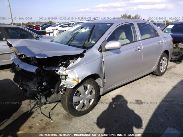 JTDBU4EE1AJ073639 - 2010 TOYOTA COROLLA S/LE/XLE SILVER photo 2