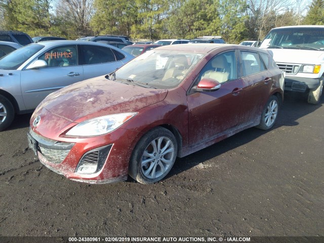 JM1BL1H54A1134057 - 2010 MAZDA 3 S RED photo 2