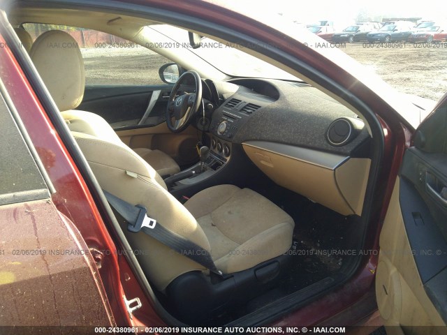 JM1BL1H54A1134057 - 2010 MAZDA 3 S RED photo 5