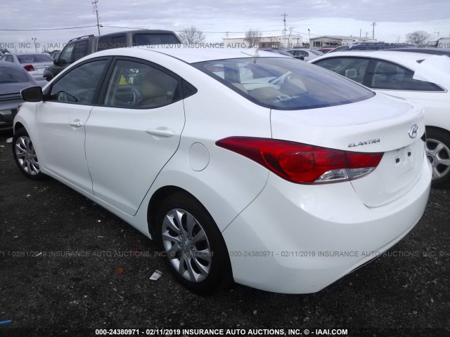 5NPDH4AE2BH029033 - 2011 HYUNDAI ELANTRA GLS/LIMITED WHITE photo 3