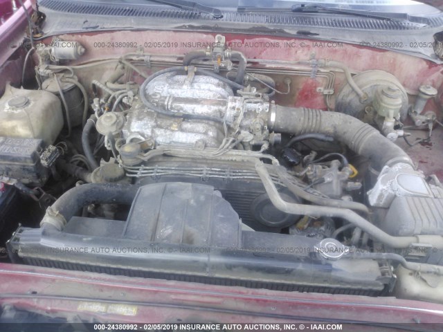 JT4VD20C4P0009908 - 1993 TOYOTA T100 SR5 RED photo 10