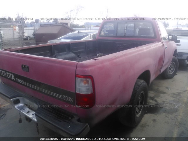 JT4VD20C4P0009908 - 1993 TOYOTA T100 SR5 RED photo 4