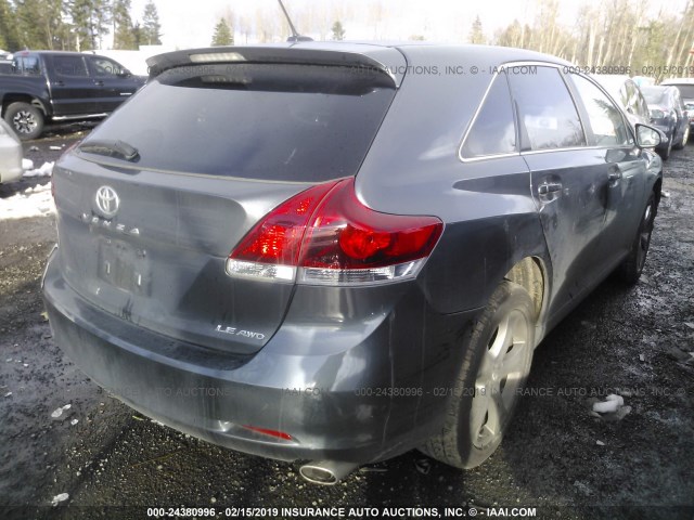 4T3BK3BB7EU099230 - 2014 TOYOTA VENZA LE/XLE/LIMITED GRAY photo 4