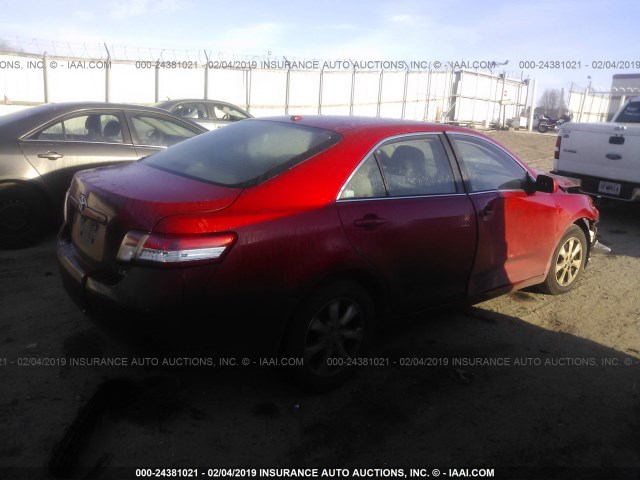 4T1BF3EK4AU547135 - 2010 TOYOTA CAMRY SE/LE/XLE 勃艮第红 照片 4