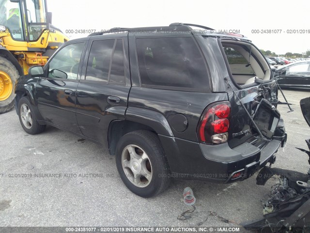 1GNDS13S362352444 - 2006 CHEVROLET TRAILBLAZER LS/LT BLACK photo 3