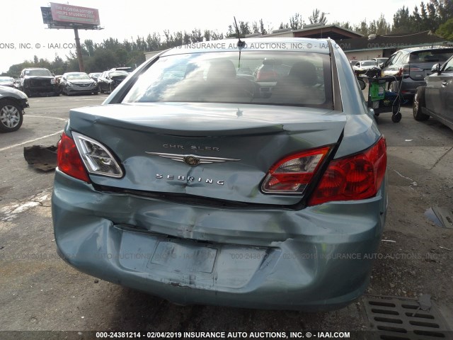 1C3LC46B59N527346 - 2009 CHRYSLER SEBRING LX GREEN photo 6