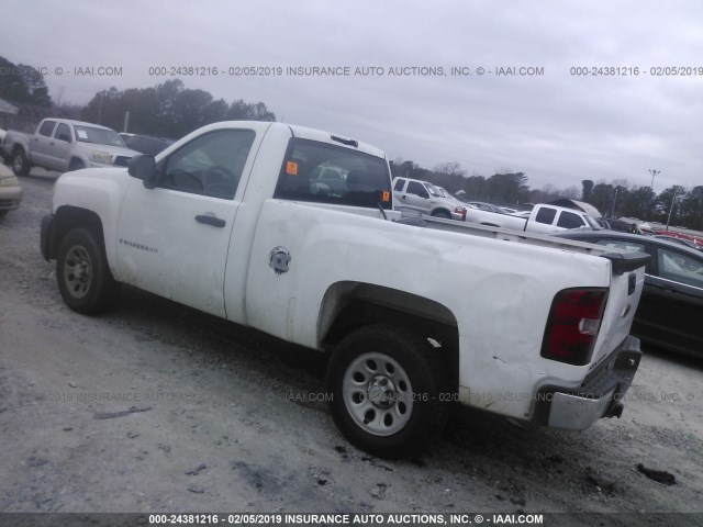 1GCEC14X78Z192888 - 2008 CHEVROLET SILVERADO C1500 WHITE photo 3