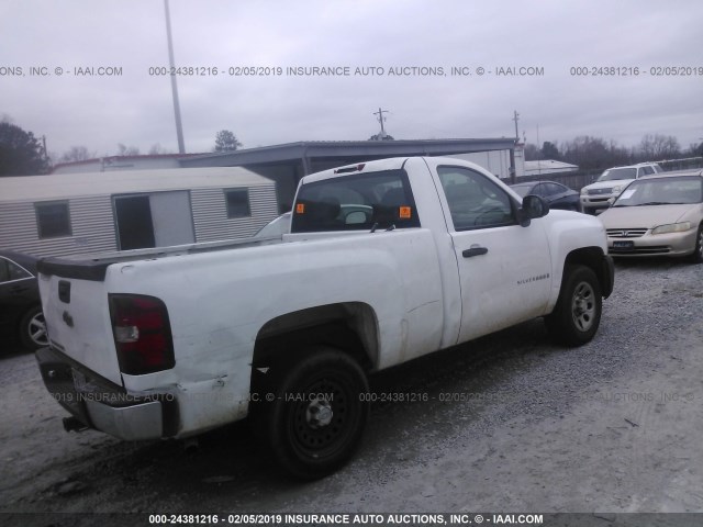 1GCEC14X78Z192888 - 2008 CHEVROLET SILVERADO C1500 WHITE photo 4