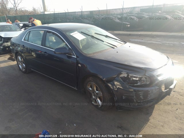 1G1ZH57B48F163370 - 2008 CHEVROLET MALIBU 1LT BLUE photo 1