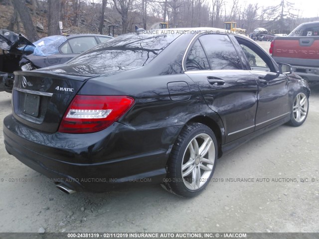 WDDGF8AB4DR301079 - 2013 MERCEDES-BENZ C 300 4MATIC BLACK photo 4