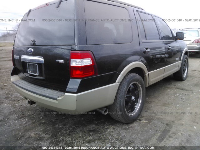 1FMFU17508LA22267 - 2008 FORD EXPEDITION EDDIE BAUER BLACK photo 4