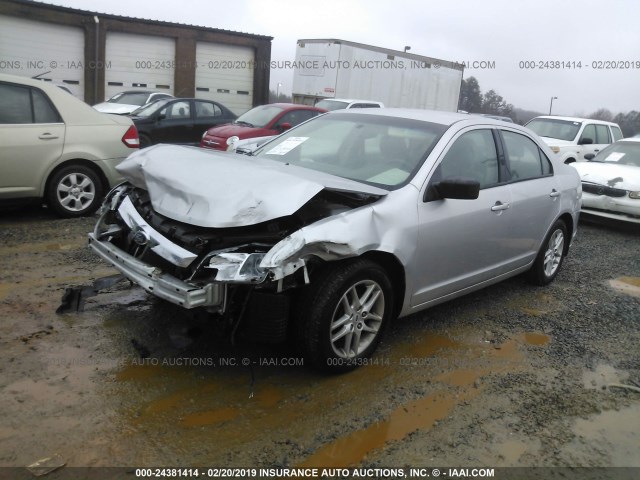 3FAHP0GA9BR337031 - 2011 FORD FUSION S SILVER photo 2