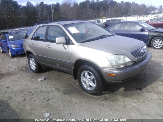 JTJGF10U020123206 - 2002 LEXUS RX 300 GOLD photo 1