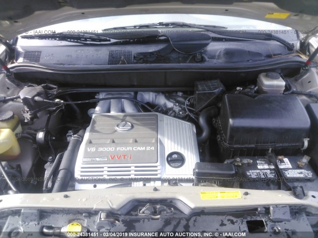 JTJGF10U020123206 - 2002 LEXUS RX 300 GOLD photo 10