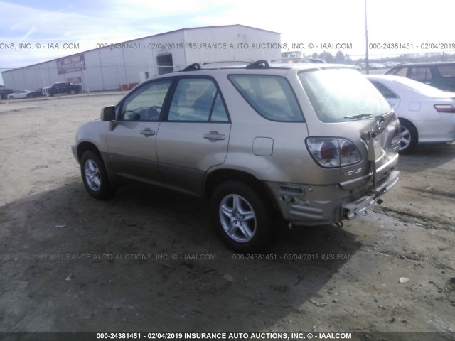 JTJGF10U020123206 - 2002 LEXUS RX 300 GOLD photo 3