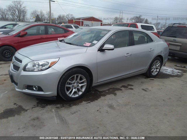 1G11F5RR4DF125743 - 2013 CHEVROLET MALIBU 2LT SILVER photo 2