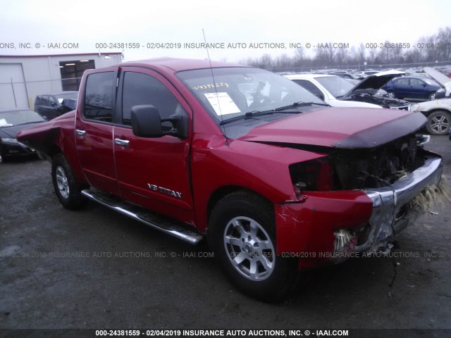 1N6BA07B36N536091 - 2006 NISSAN TITAN XE/SE/LE RED photo 1