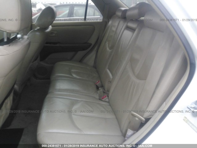 JT6HF10U8Y0147695 - 2000 LEXUS RX 300 WHITE photo 8