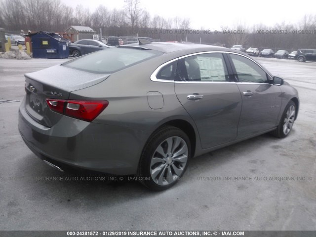 1G1ZE5SXXJF102476 - 2018 CHEVROLET MALIBU PREMIER GRAY photo 4