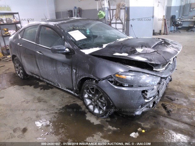 1C3CDFBB8ED830829 - 2014 DODGE DART SXT GRAY photo 1