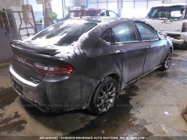 1C3CDFBB8ED830829 - 2014 DODGE DART SXT GRAY photo 4