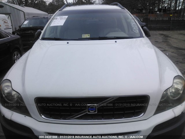 YV1CZ911351138061 - 2005 VOLVO XC90 T6 WHITE photo 6