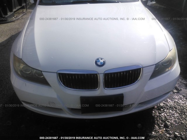 WBAVB33516KS33386 - 2006 BMW 330 I WHITE photo 6