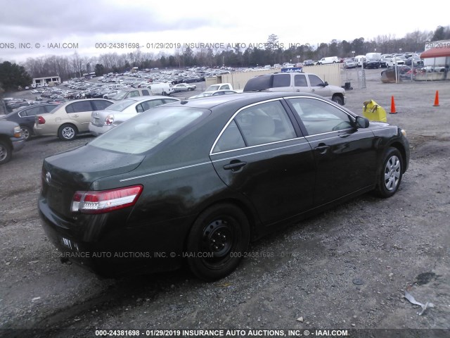 4T1BF3EK8AU574922 - 2010 TOYOTA CAMRY GREEN photo 4